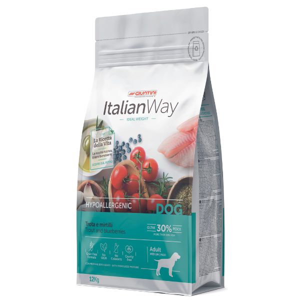 Bauzaar ItalianWay Medium/Maxi Adult Hypoallergenic Trota e Mirtilli Vendita