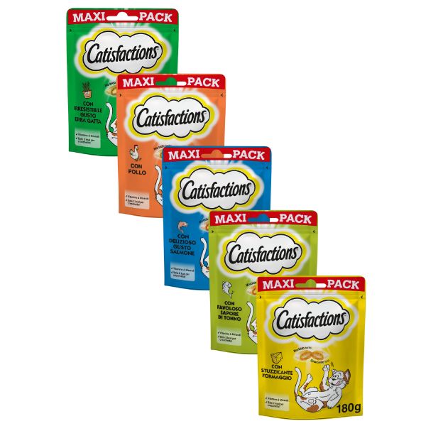 Bauzaar Catisfactions snack per gatti Maxi Pack 180 gr I Più Venduti