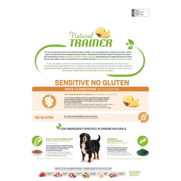 Bauzaar Natural Trainer Sensitive Adult Medium / Maxi Grain Free Monoproteico con Uovo Offerta natalizia