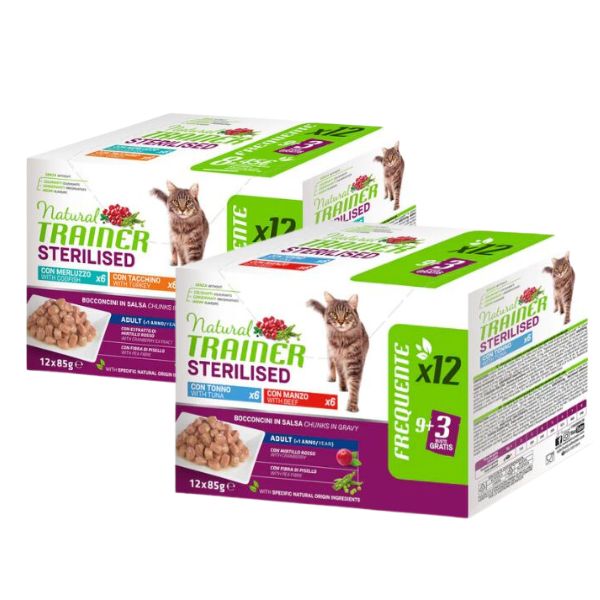 Bauzaar Natural Trainer Cat Sterilised multipack 12 x 85 gr Offerte