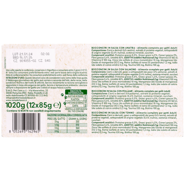 Bauzaar NaturalPet Cat Adult Bocconcini in salsa multipack 12x85 gr Vendite stagionali
