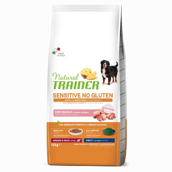 Bauzaar Natural Trainer Sensitive No Gluten Medium/Maxi con Maiale Offerta speciale della fabbrica