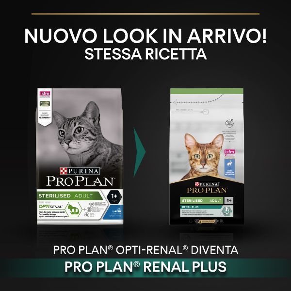 Bauzaar Purina Pro Plan Renal Plus Sterilised Adult 1+ con Coniglio Trasporto libero internazionale