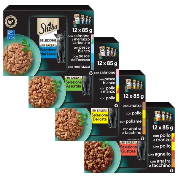 Bauzaar Sheba Selezione in salsa Multipack 12x85 gr Vendita Calda