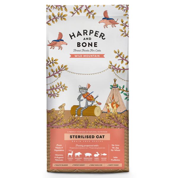 Bauzaar Harper and Bone Sterilised Cat Grain Free Wild mountain Prezzo di fabbrica