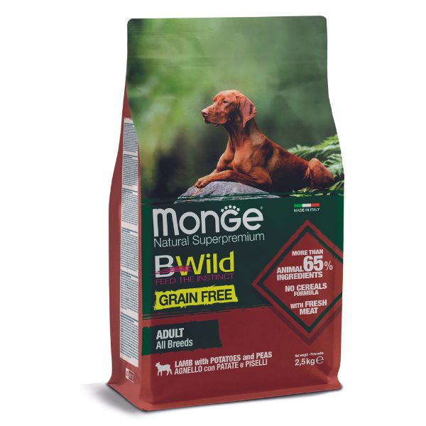 Bauzaar Monge Bwild Dog Adult Grain Free Agnello Liquidazione
