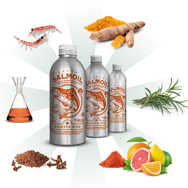Bauzaar Salmoil olio di salmone per cani e gatti Benessere Intestinale Prezzo basso