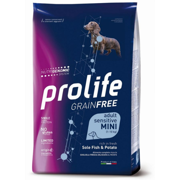 Bauzaar Prolife Grain Free Cane Adult Sensitive Mini Sogliola e Patate Ultimi due giorni