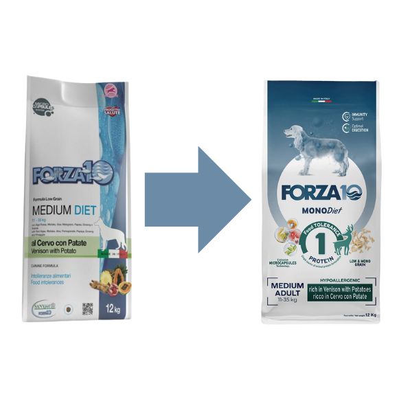 Bauzaar Forza10 MonoDiet Medium Adult Low Grain Hypoallergenic Cervo con patate Promozione temporanea