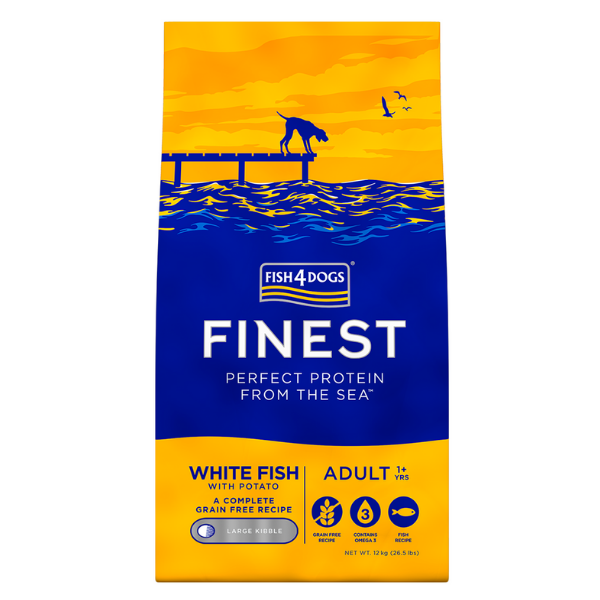 Bauzaar Fish4Dogs Ocean White Fish Large 2025