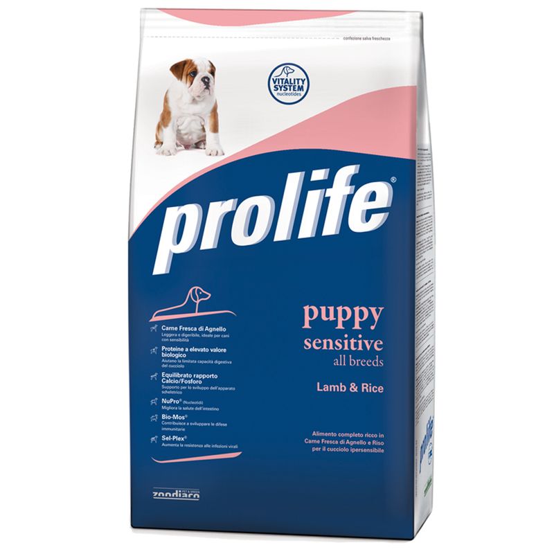Zooplus Prolife Sensitive Puppy Medium/Large Agnello & Riso Crocchette cane Offerta