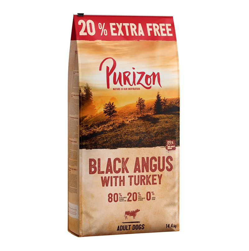 Zooplus 12 kg + 2 4 kg gratis Purizon Adult Crocchette Senza cereali per Cani In Vendita