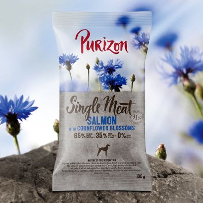 Zooplus Purizon Single Meat Adult Salmone spinaci e fiori di fiordaliso per cane Vendite Flash