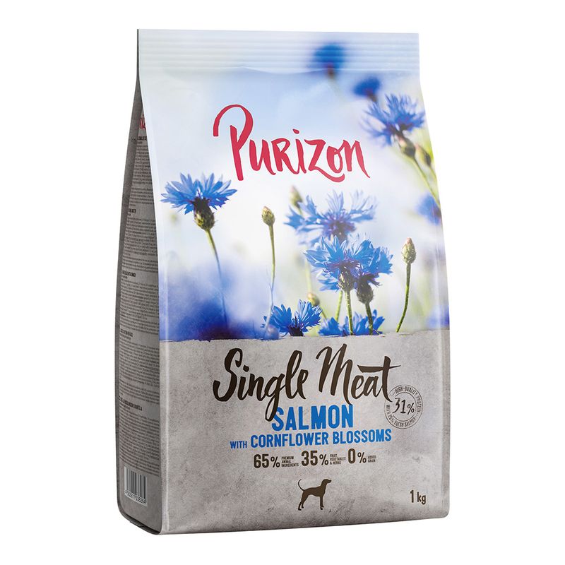 Zooplus Purizon Single Meat Adult Salmone spinaci e fiori di fiordaliso per cane Vendite Flash