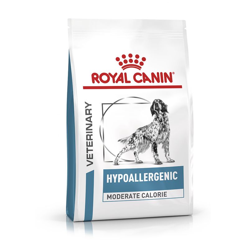 Zooplus Royal Canin Hypoallergenic Moderate Calorie Canine Veterinary Crocchette per cane Solo un giorno rimasto