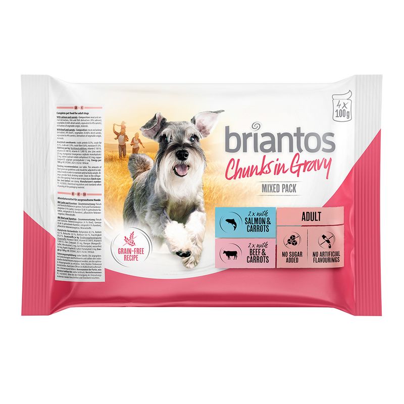 Zooplus Briantos in buste 4 x 100 g Pacco misto Umido per cane Sottocosto