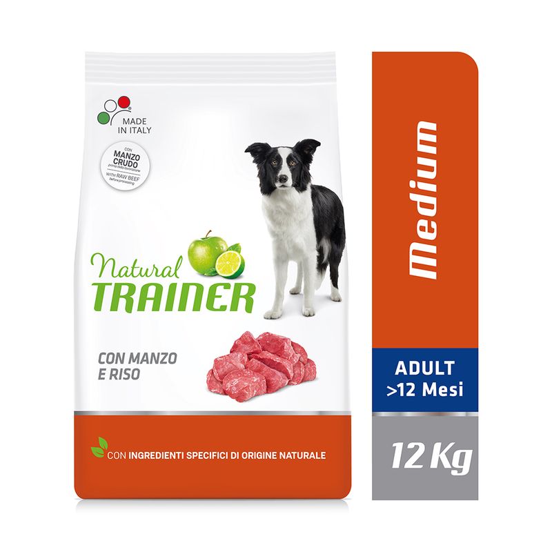 Zooplus Natural Trainer Medium con Manzo Riso e Ginseng Crocchette per cane Moda