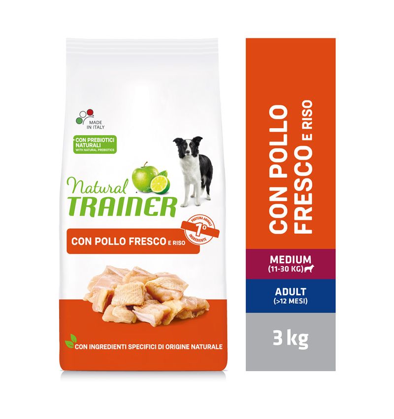 Zooplus Natural Trainer Medium Adult con Pollo fresco Riso e Aloe vera per cane Negozio online di fabbrica