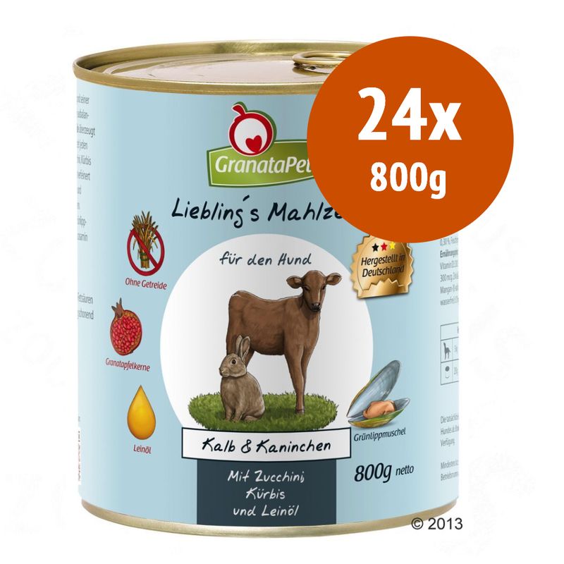 Zooplus GranataPet 24 x 800 g Alimento umido per cane Offerta temporanea