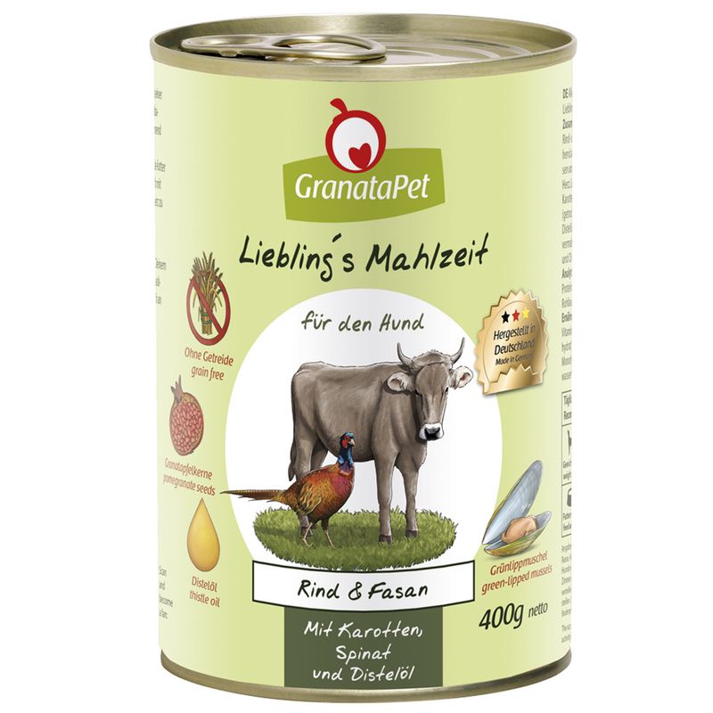 Zooplus GranataPet Pacco misto 6 x 400 g Alimento umido per cani Offerte stagionali