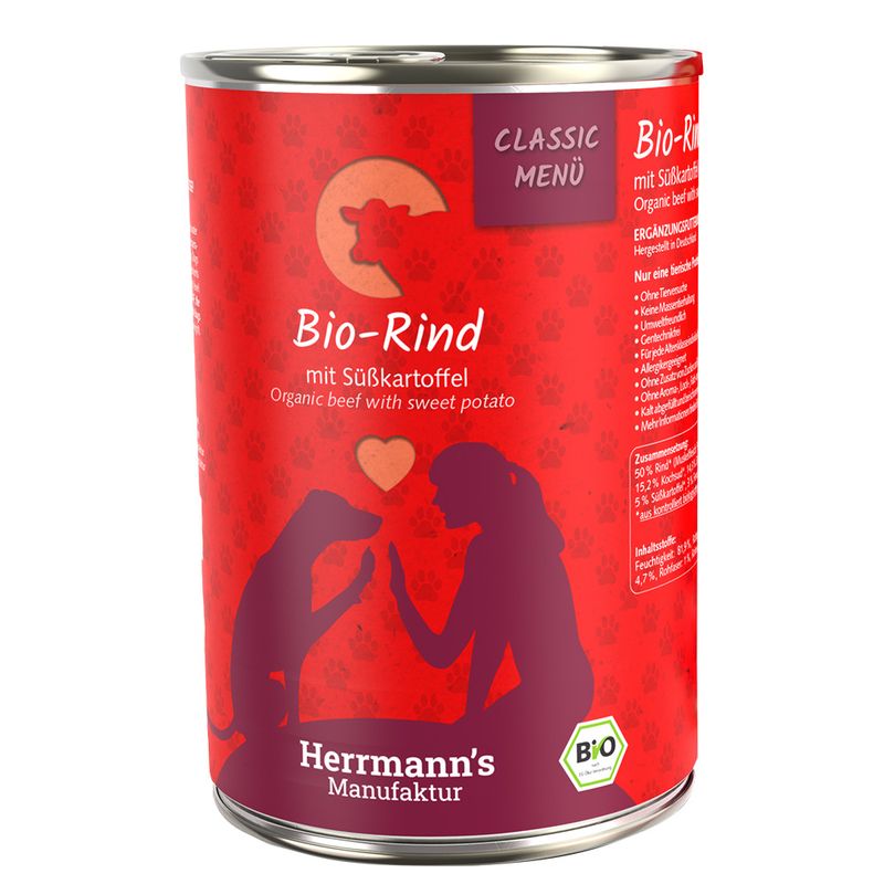 Zooplus Prezzo speciale 12 x 400 g Herrmann's Classic Bio Menù Umido per cane Liquidazione