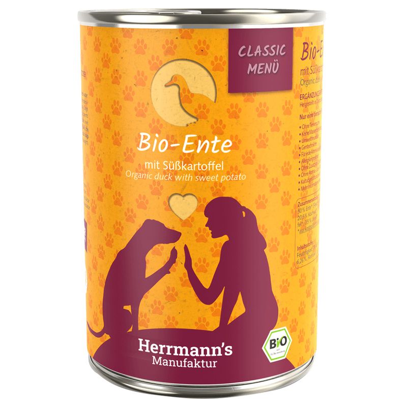 Zooplus Herrmann's Classic Bio Menù 12 x 400 g Umido per cane Comprane uno, ottenene uno gratis