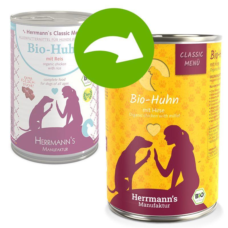 Zooplus Herrmann's Classic Bio Menù 24 x 400 g Umido per cane Enormi risparmi