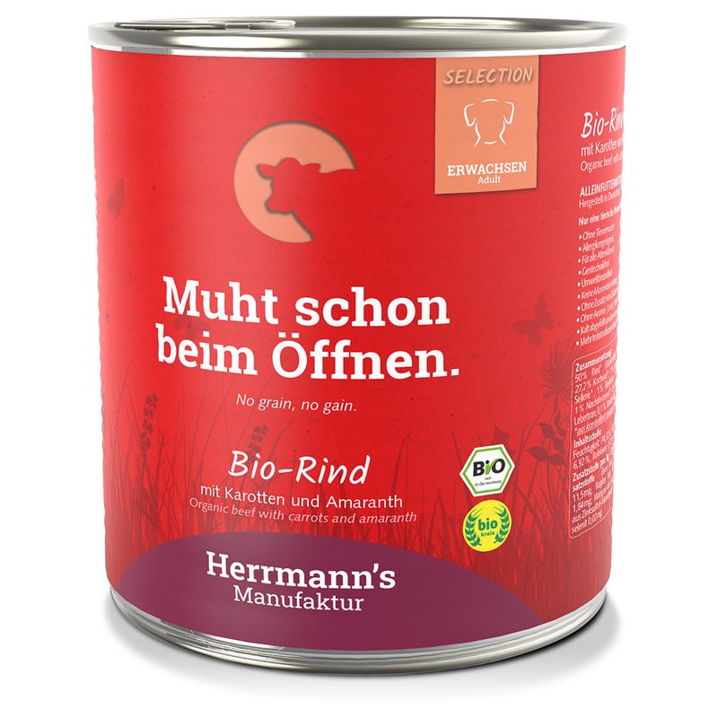 Zooplus Herrmann's Bio Menù Sensitive 12 x 800 g Umido cane Sconti VIP