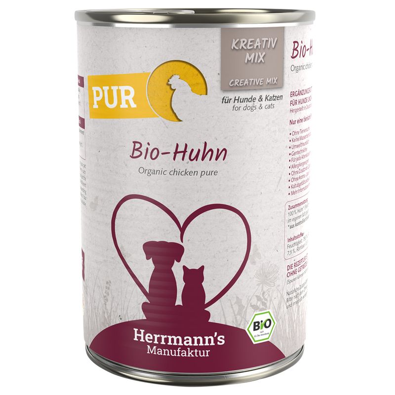 Zooplus Herrmann's Bio Carne pura 12 x 400 g Alimento umido Super Saving Price