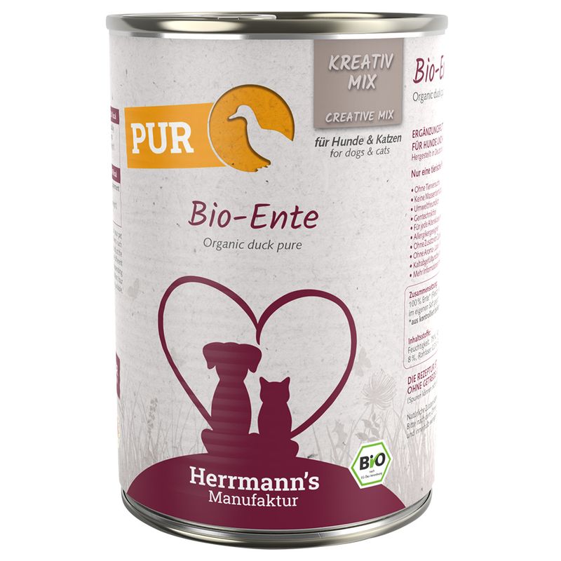 Zooplus Herrmann's Bio Carne pura 12 x 400 g Alimento umido Super Saving Price