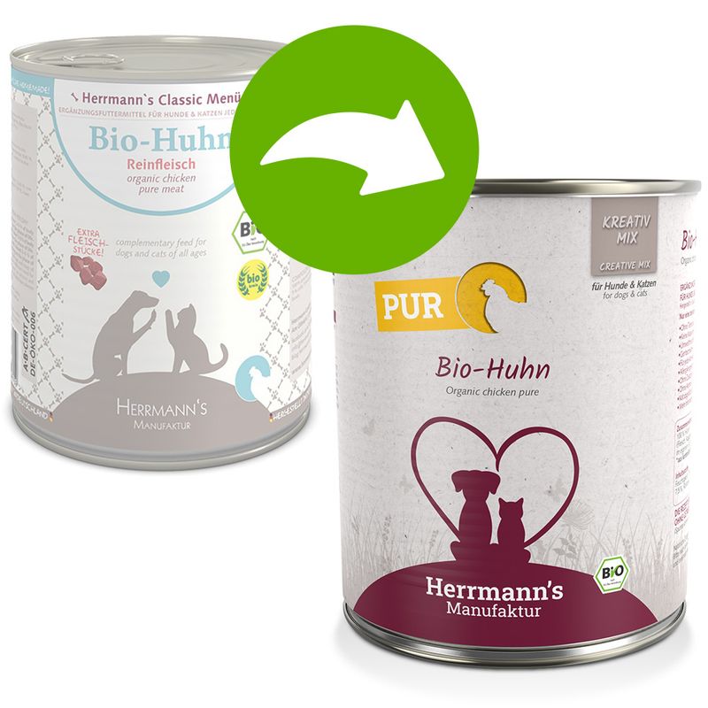 Zooplus Herrmann's Bio Carne pura 12 x 800 g Alimento umido Ritorno libero