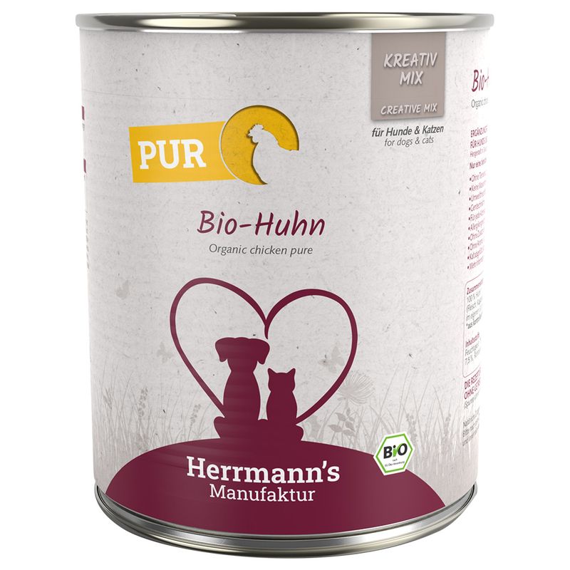 Zooplus Herrmann's Bio Carne pura 12 x 800 g Alimento umido Ritorno libero