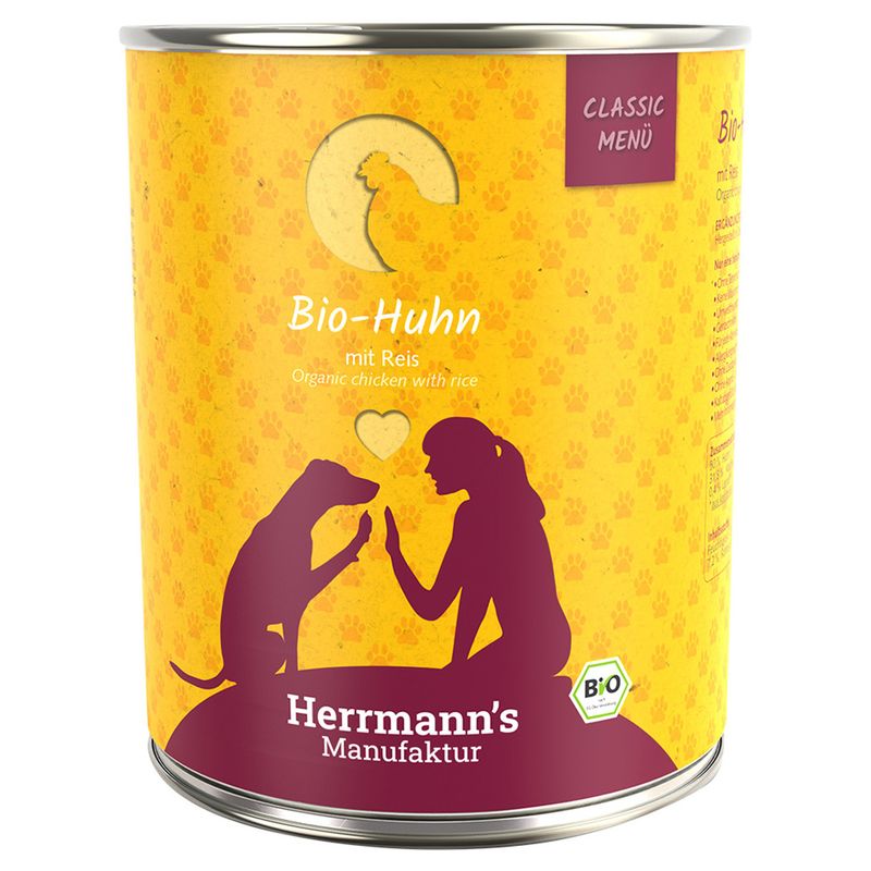 Zooplus Herrmann's Classic Bio Menù 12 x 800 g Umido cane Rilascio limitato