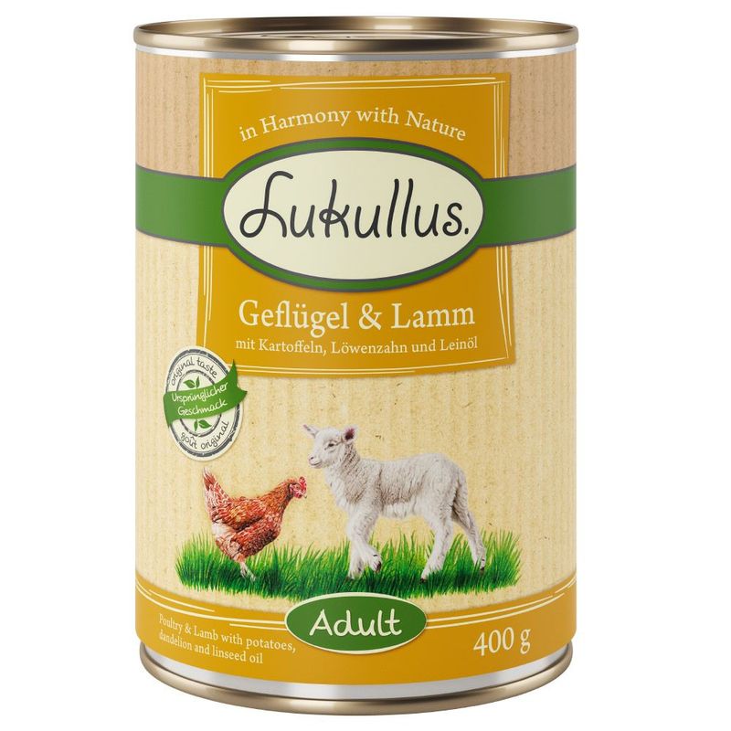 Zooplus 20 + 4 gratis 24 x 400 g Lukullus Umido per cani Fino al 50% di sconto
