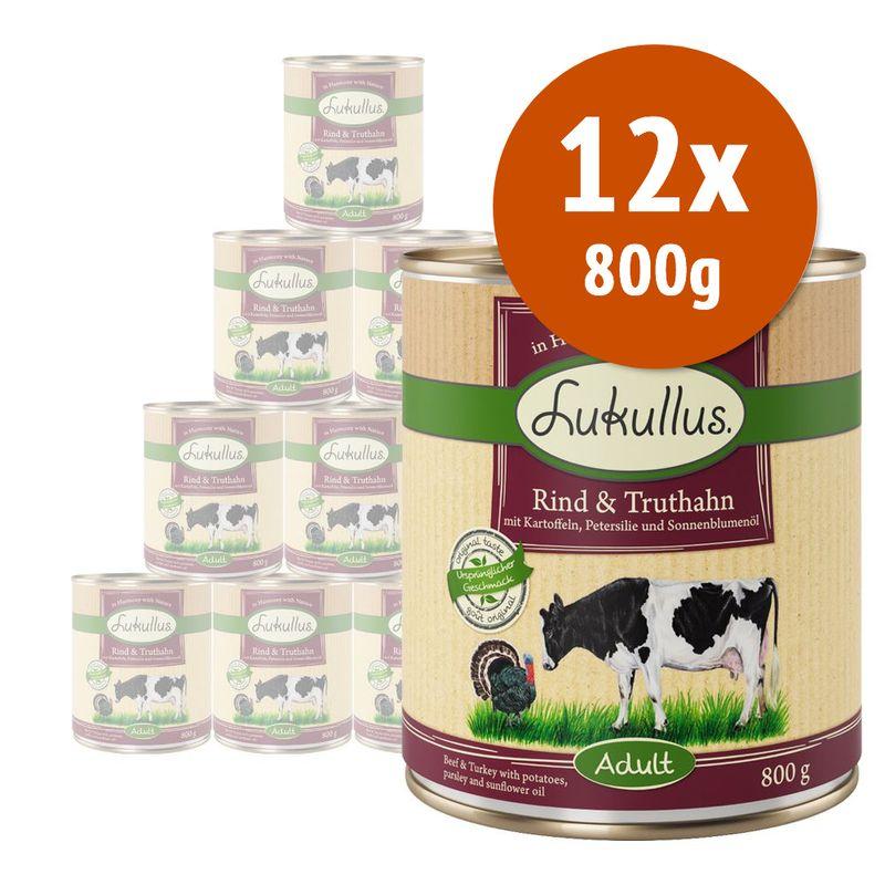 Zooplus Lukullus 12 x 800 g Alimento umido per cani Fino al 65% di sconto