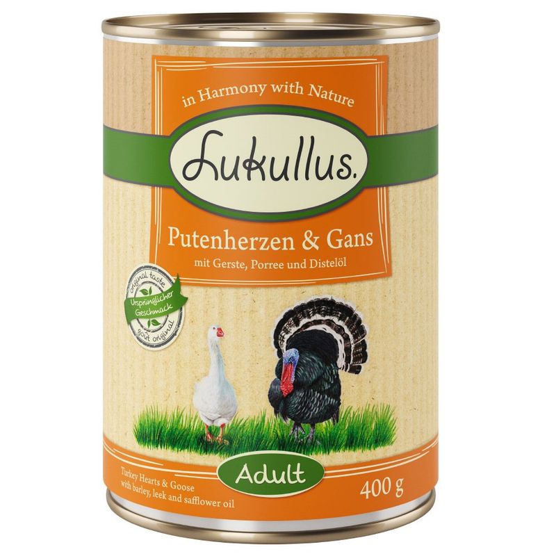 Zooplus Lukullus 24 x 400 g Alimento umido per cani Solo un giorno rimasto