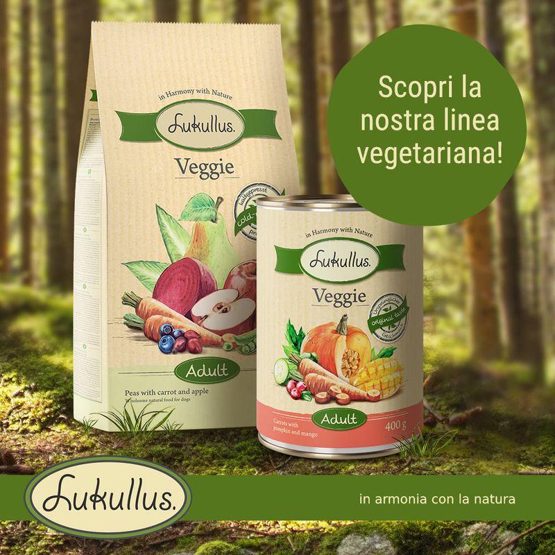 Zooplus Lukullus Veggie 6 x 400 g Umido cane Esporta salva
