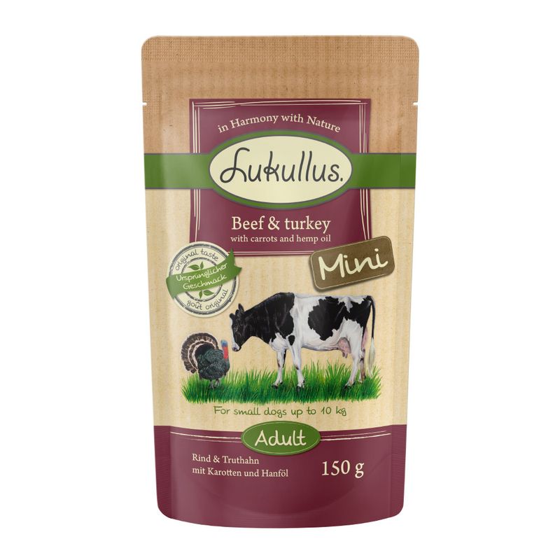 Zooplus Lukullus Naturale Adult Mini senza cereali 24 x 150 g In vendita