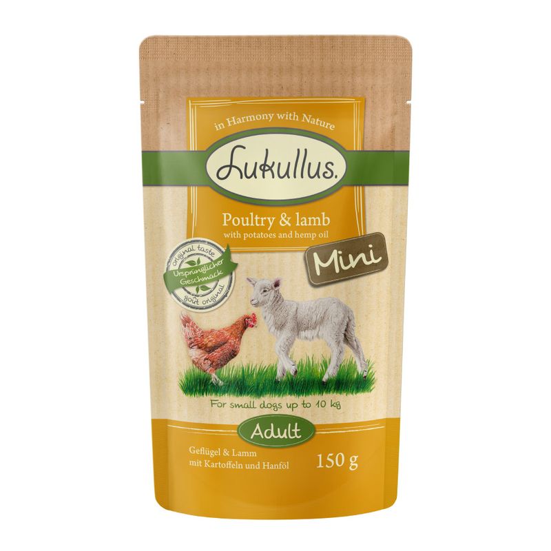 Zooplus Lukullus Naturale Adult Mini senza cereali 24 x 150 g In vendita