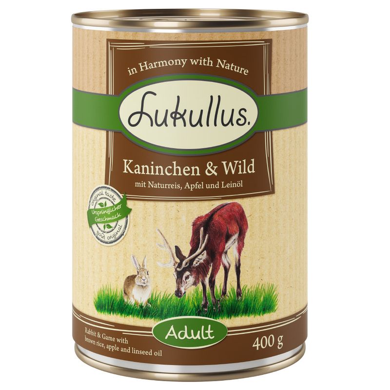 Zooplus Lukullus Adult 1 x 400 g Alimento umido per cani Duty-free