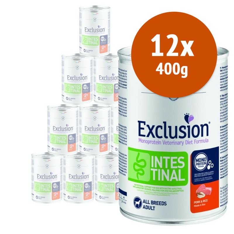 Zooplus Exclusion Diet Intestinal 12 x 400 g Alimento umido per cani Qualità