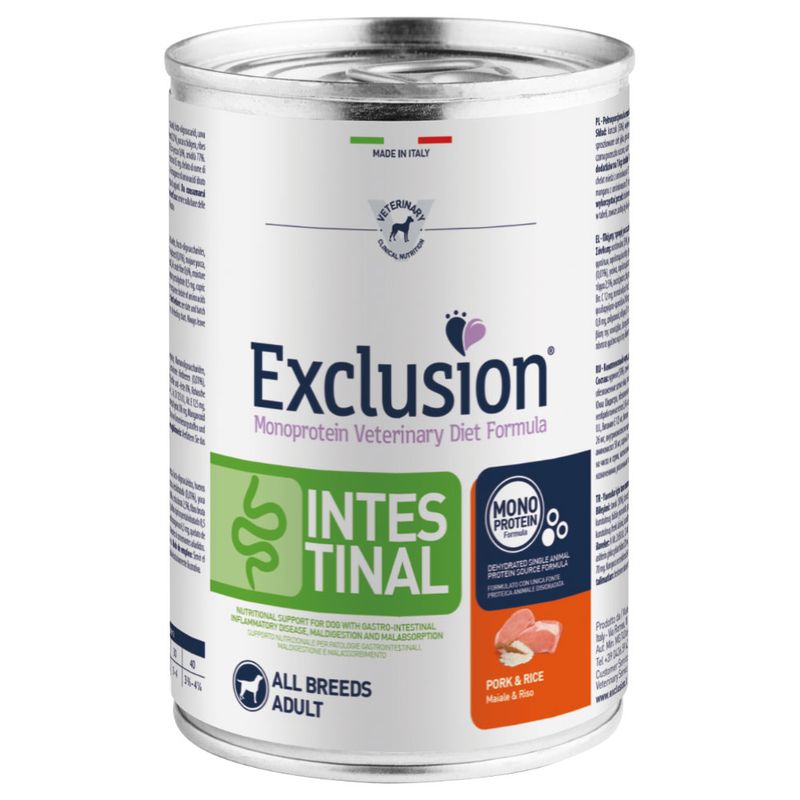 Zooplus Exclusion Diet Intestinal 12 x 400 g Alimento umido per cani Qualità