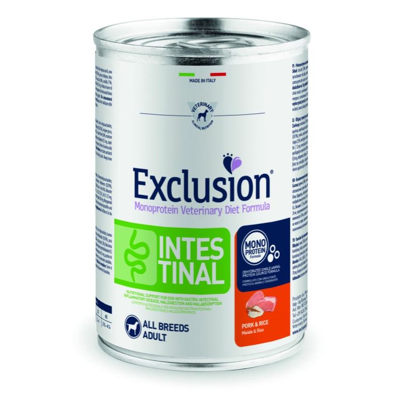Zooplus Exclusion Diet Intestinal 6 x 400 g Alimento umido per cani Spedizione Gratuita