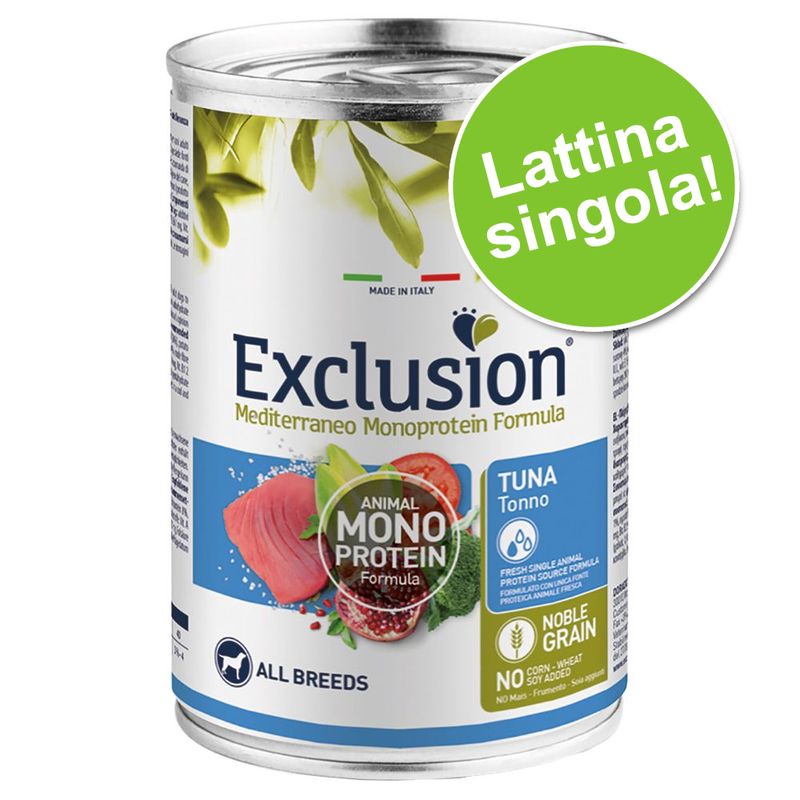 Zooplus Exclusion Mediterraneo Adult 1 x 400 g umido cane Pezzi Unici