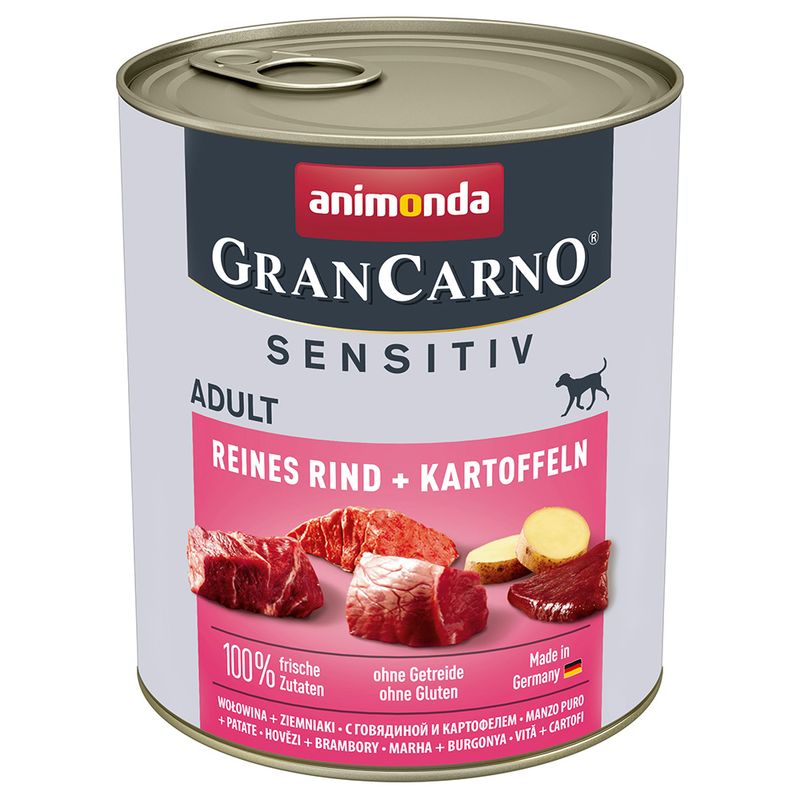 Zooplus animonda GranCarno Adult Sensitive 6 x 800 g umido per cane Spedizione gratuita