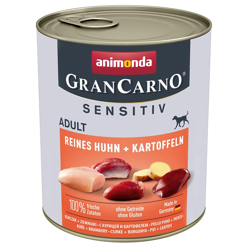 Zooplus animonda GranCarno Adult Sensitive 6 x 800 g umido per cane Spedizione gratuita