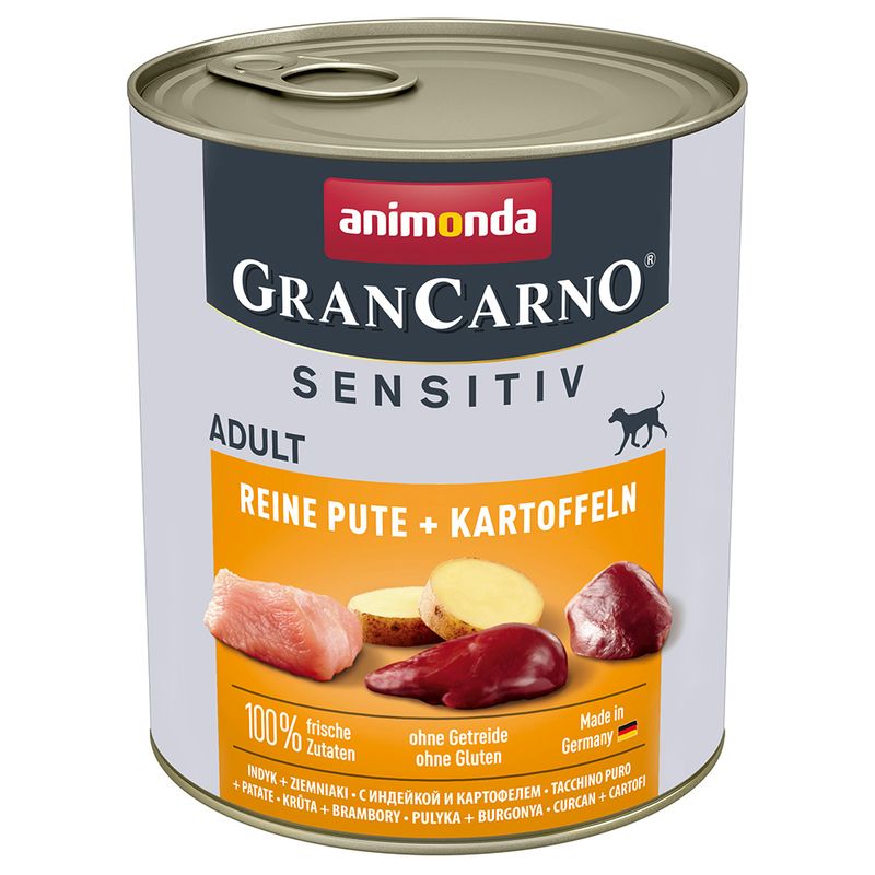 Zooplus animonda GranCarno Adult Sensitive 6 x 800 g umido per cane Spedizione gratuita
