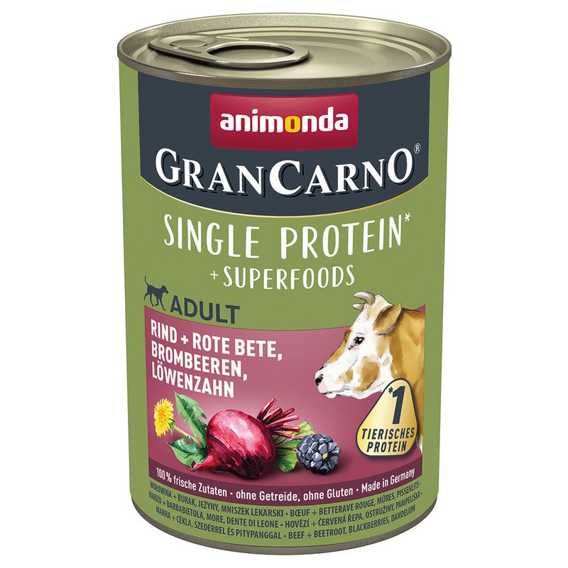 Zooplus animonda GranCarno Adult Superfoods 6 x 400 g Sconto di tempo limitato