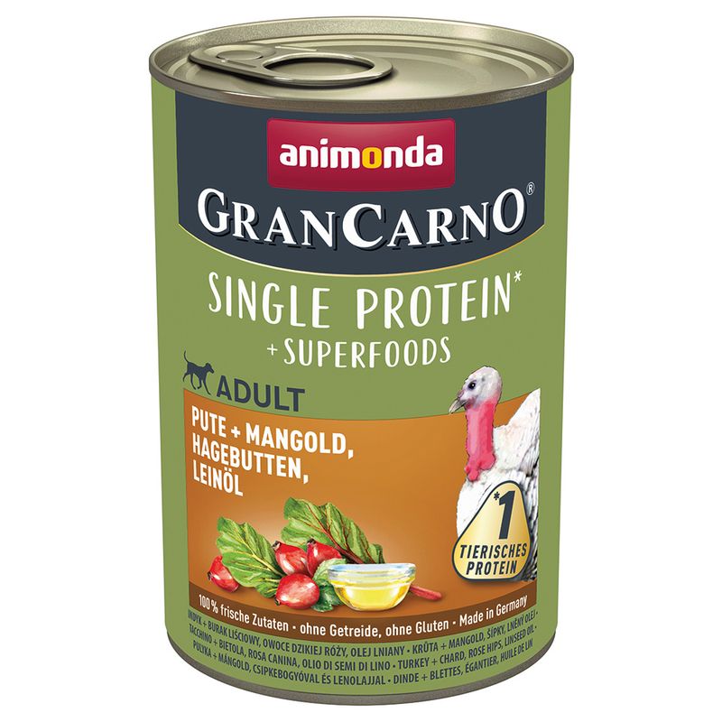 Zooplus animonda GranCarno Adult Superfoods 6 x 400 g Sconto di tempo limitato