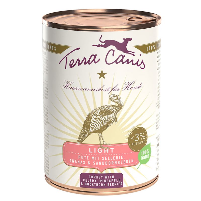 Zooplus Terra Canis Light 12 x 400 g Alimento umido per cani Esporta salva